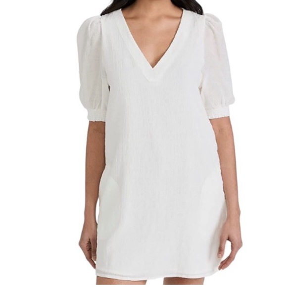 BB DAKOTA by Steve Madden, Fields of Gold Dress, XS, Bright White, NWT, $48 - Picture 1 of 9